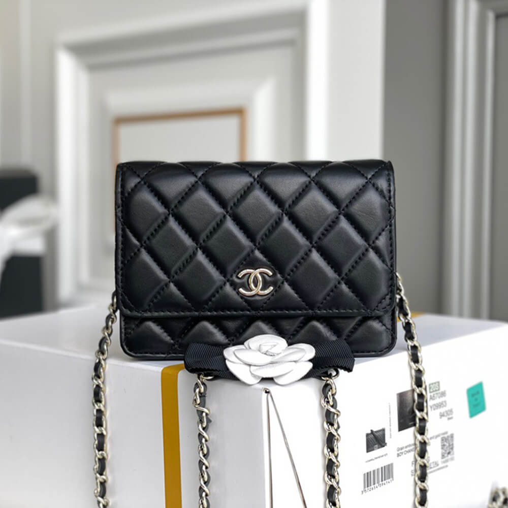 Black Chanel MINI WALLET ON CHAIN - Image 2
