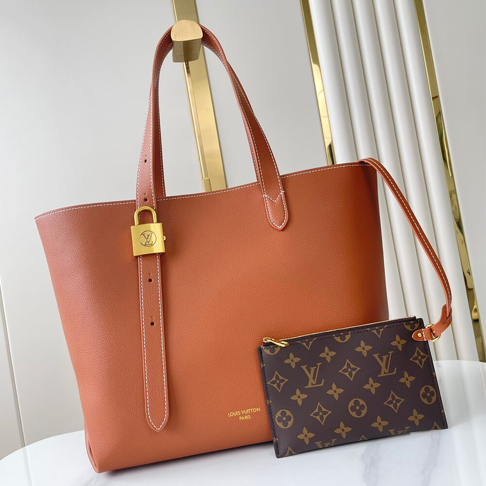 Cognac Brown LV Low Key Cabas MM - Image 2