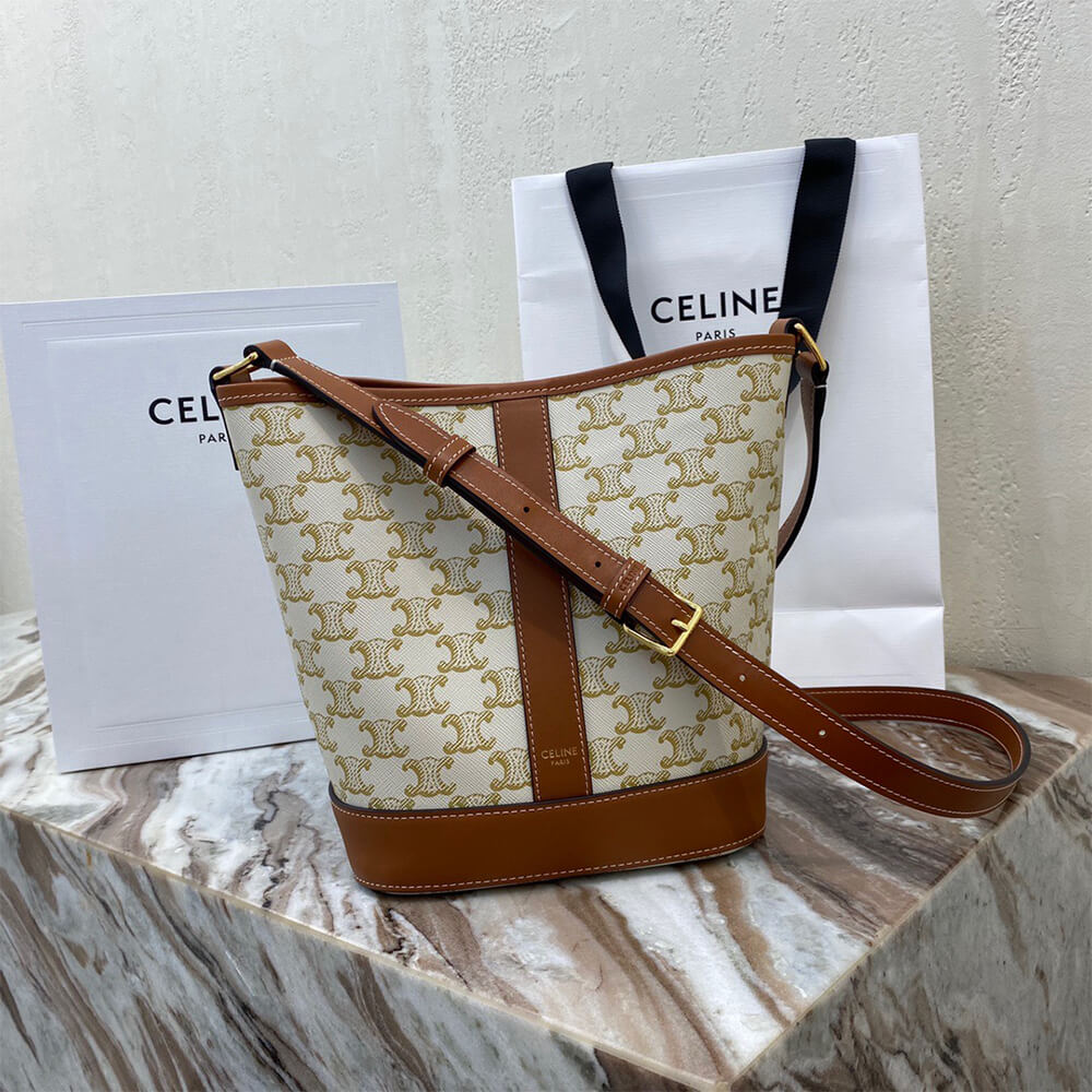 White CELINE SMALL BUCKET - Image 2