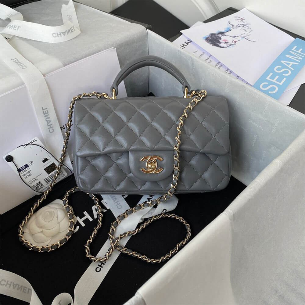CHANEL Mini Classic Handbag With Top Handle - Image 2