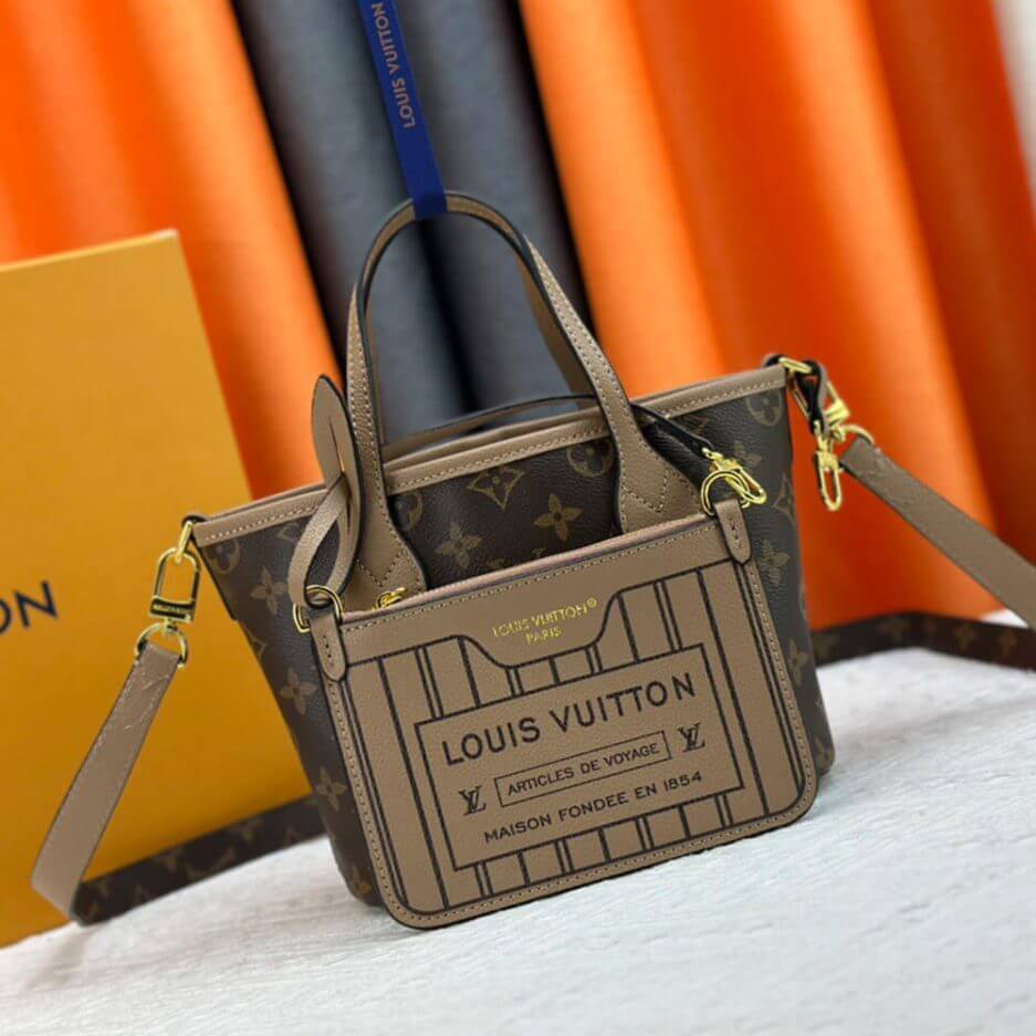 Dark LV Neverfull Bandouliere Inside Out BB - Image 2