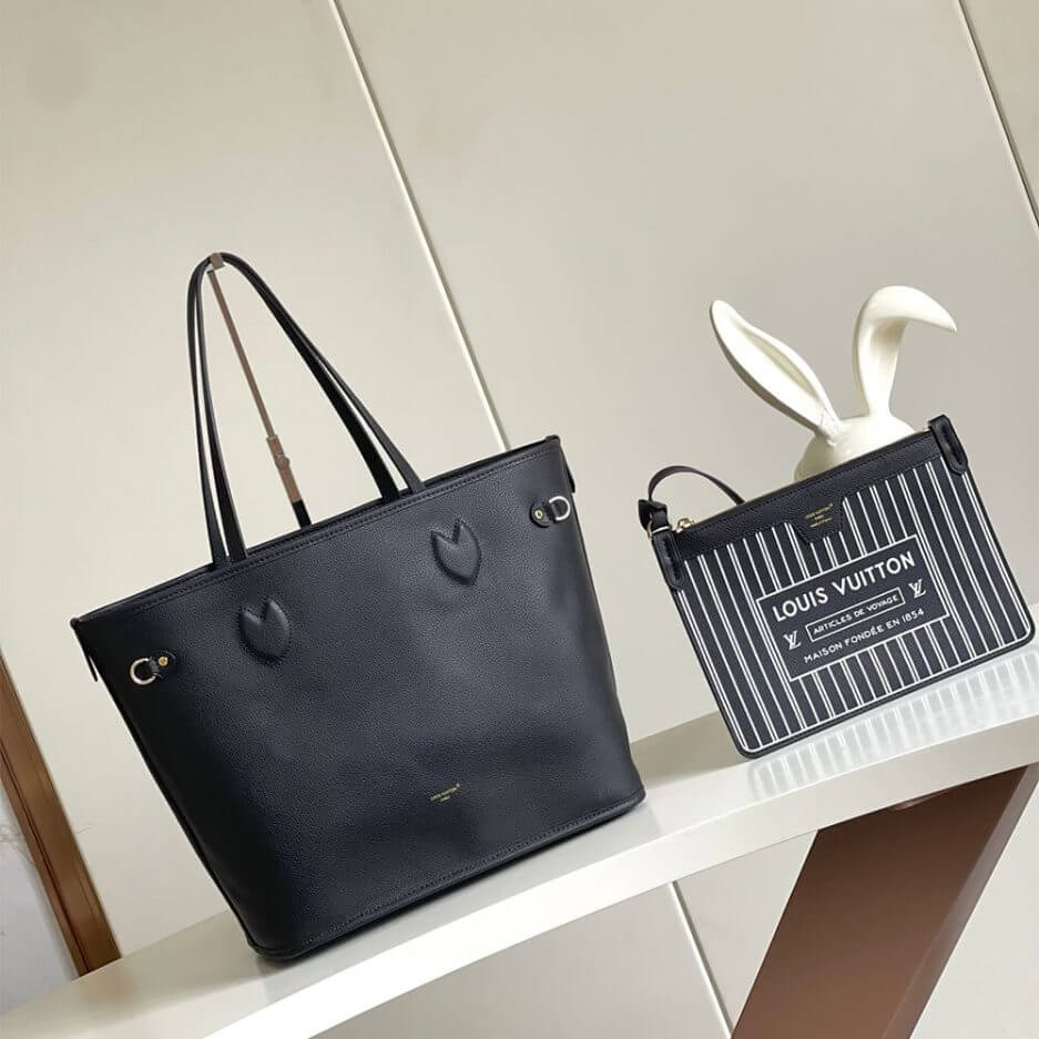 Black LV Neverfull Inside Out MM - Image 2