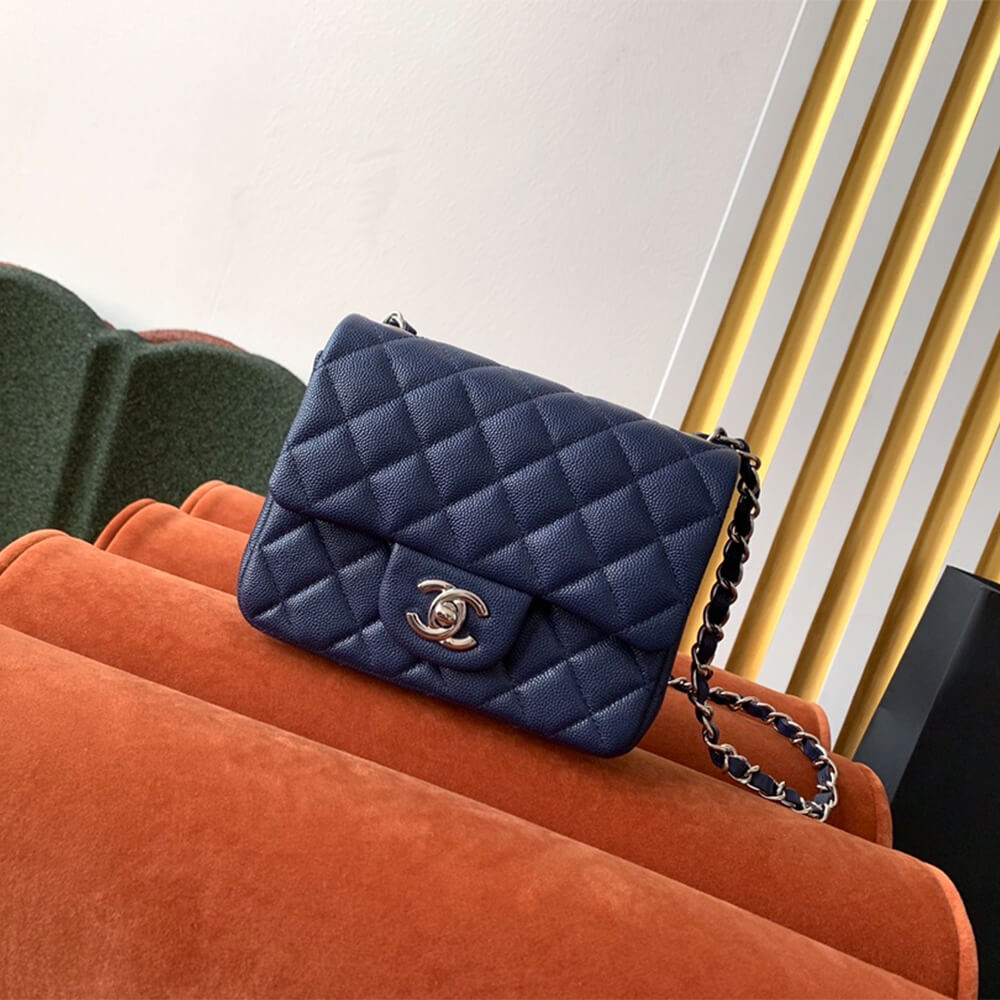 Blue Chanel MINI FLAP BAG (Best
 grade) - Image 2