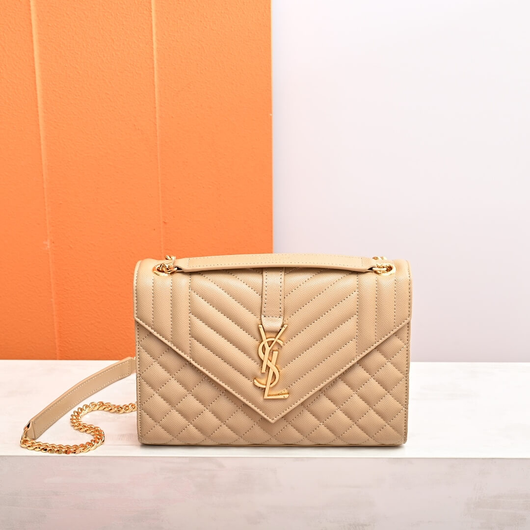 YSL ENVELOPE MEDIUM IN QUILTED GRAIN DE POUDRE EMBOSSED LEATHER - Image 2
