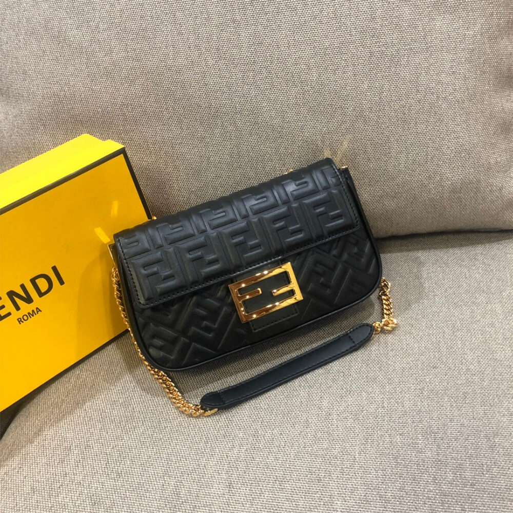 Black Fendi Baguette Chain Midi - Image 2