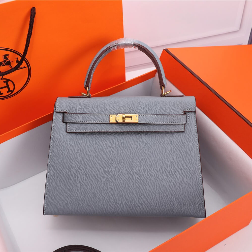 Linen Blue Hermes Kelly 25 - Image 2