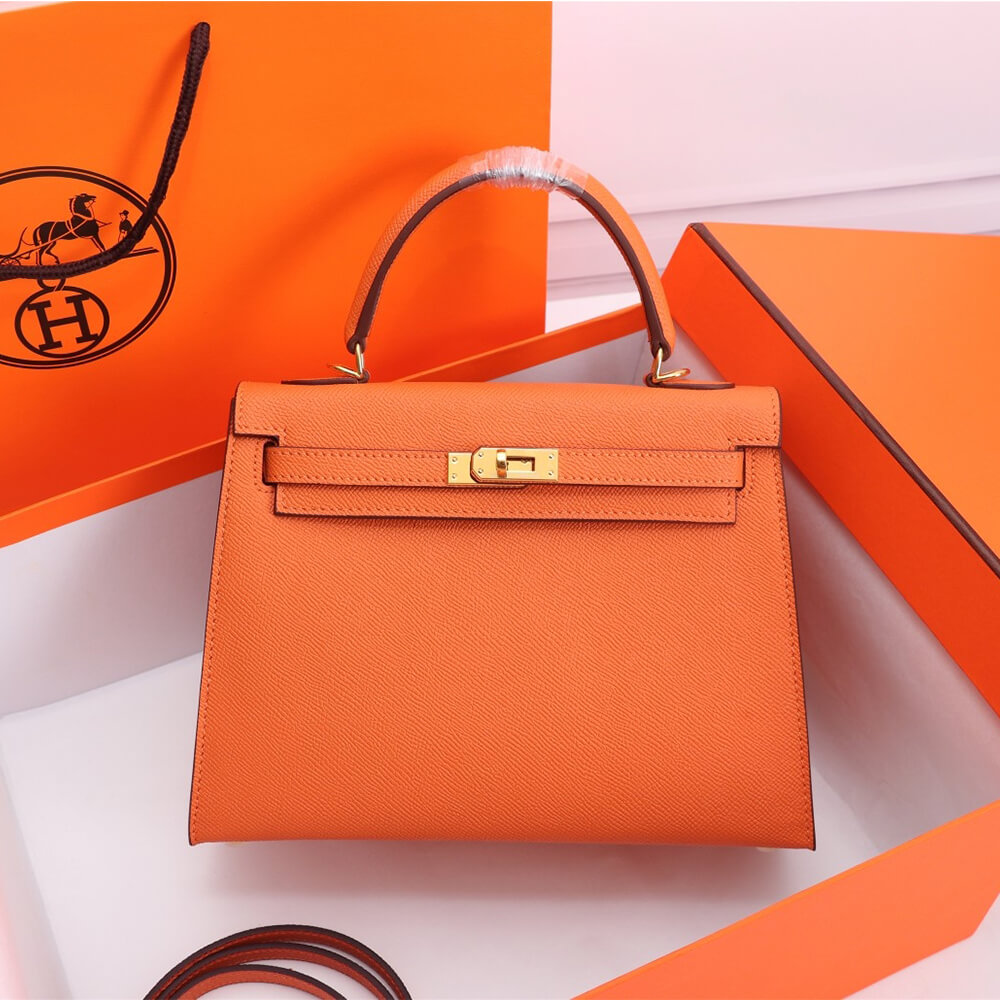 Orange Red Hermes Kelly 25 - Image 2