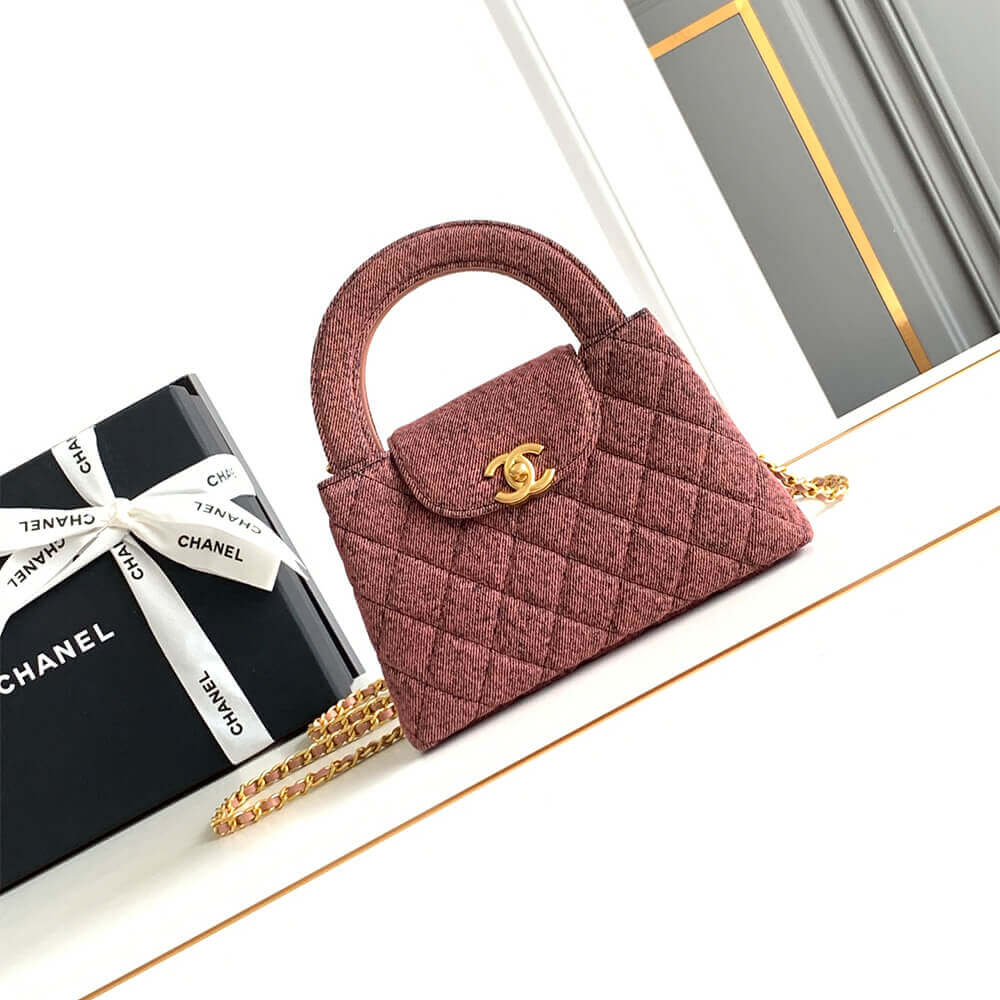 Orange & Black Chanel Mini Shopping Bag (Best
 grade) - Image 2
