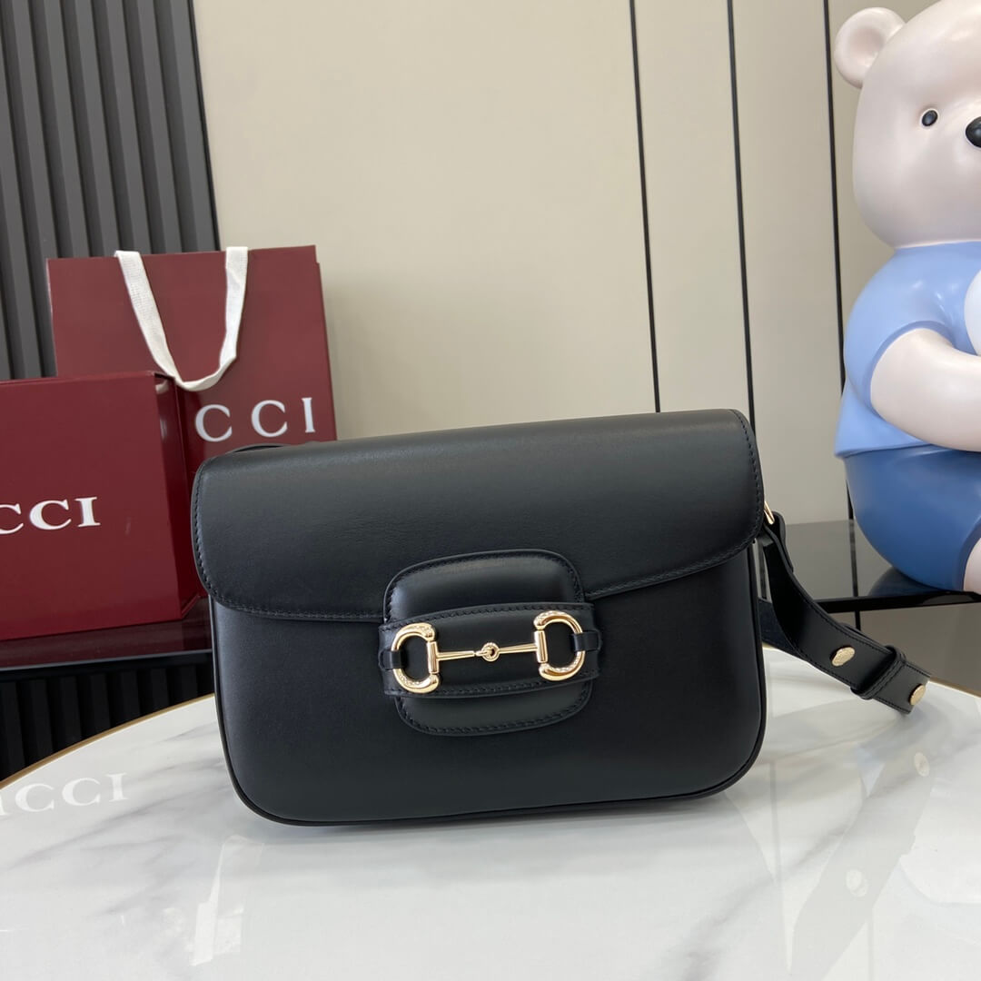 Black Gucci Horsebit 1955 Soft small shoulder bag - Image 2