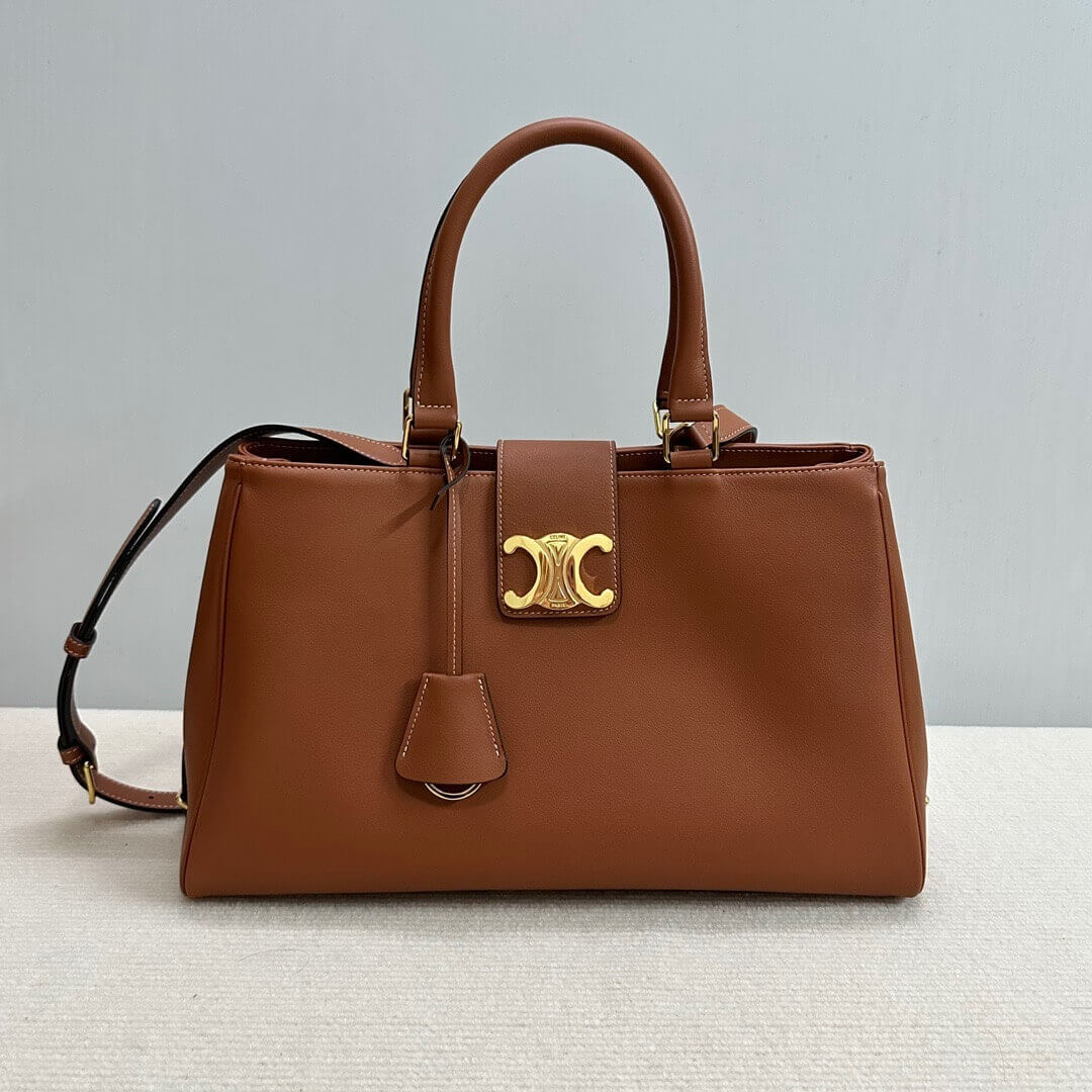 Brown CELINE MEDIUM APPOLINE BAG IN SUPPLE CALFSKIN - Image 2