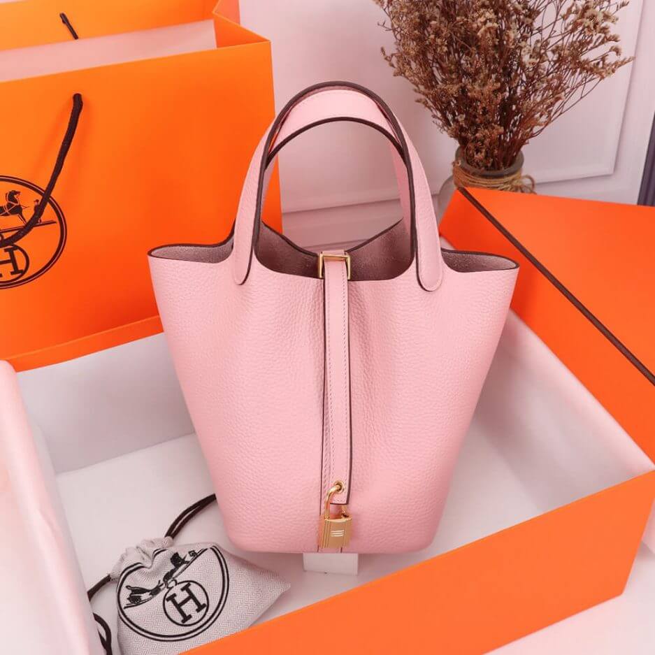 Pink Hermes Picotin Lock 22 bag (Best
 grade) - Image 2