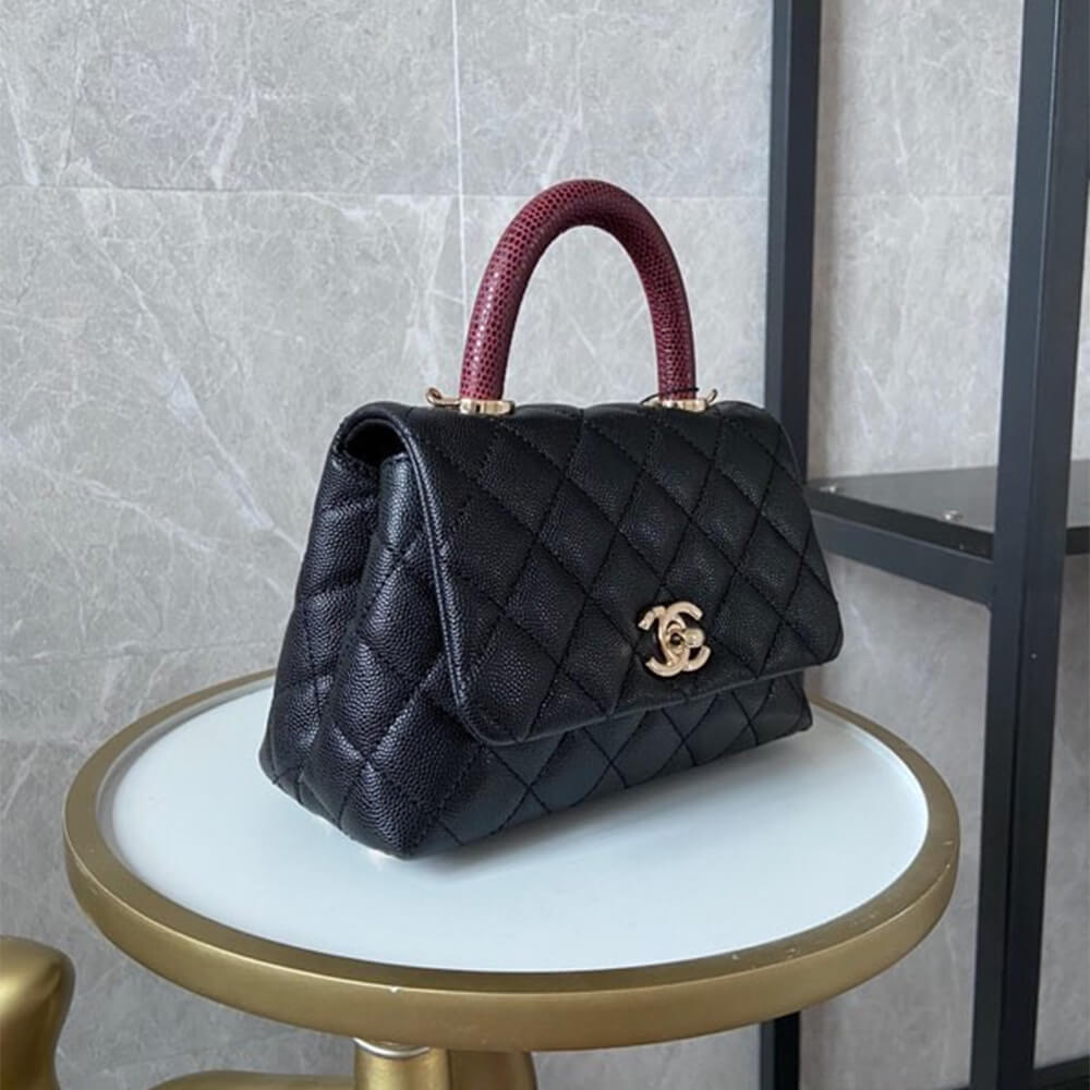 Black Chanel Coco handle flap shoulder bag Mini - Image 3