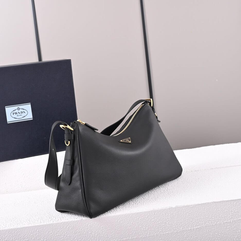 Black Prada Aimee large leather shoulder bag - Image 3