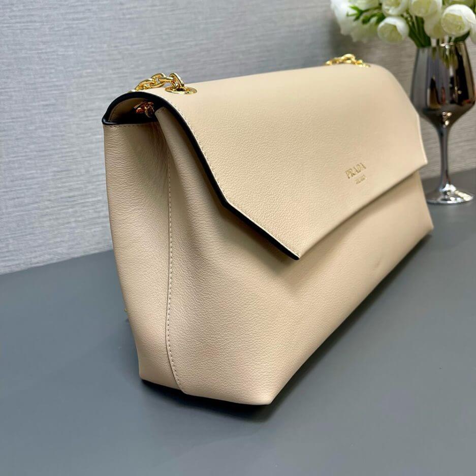 Travertine Prada Medium leather shoulder bag (Best
 Grade) - Image 3