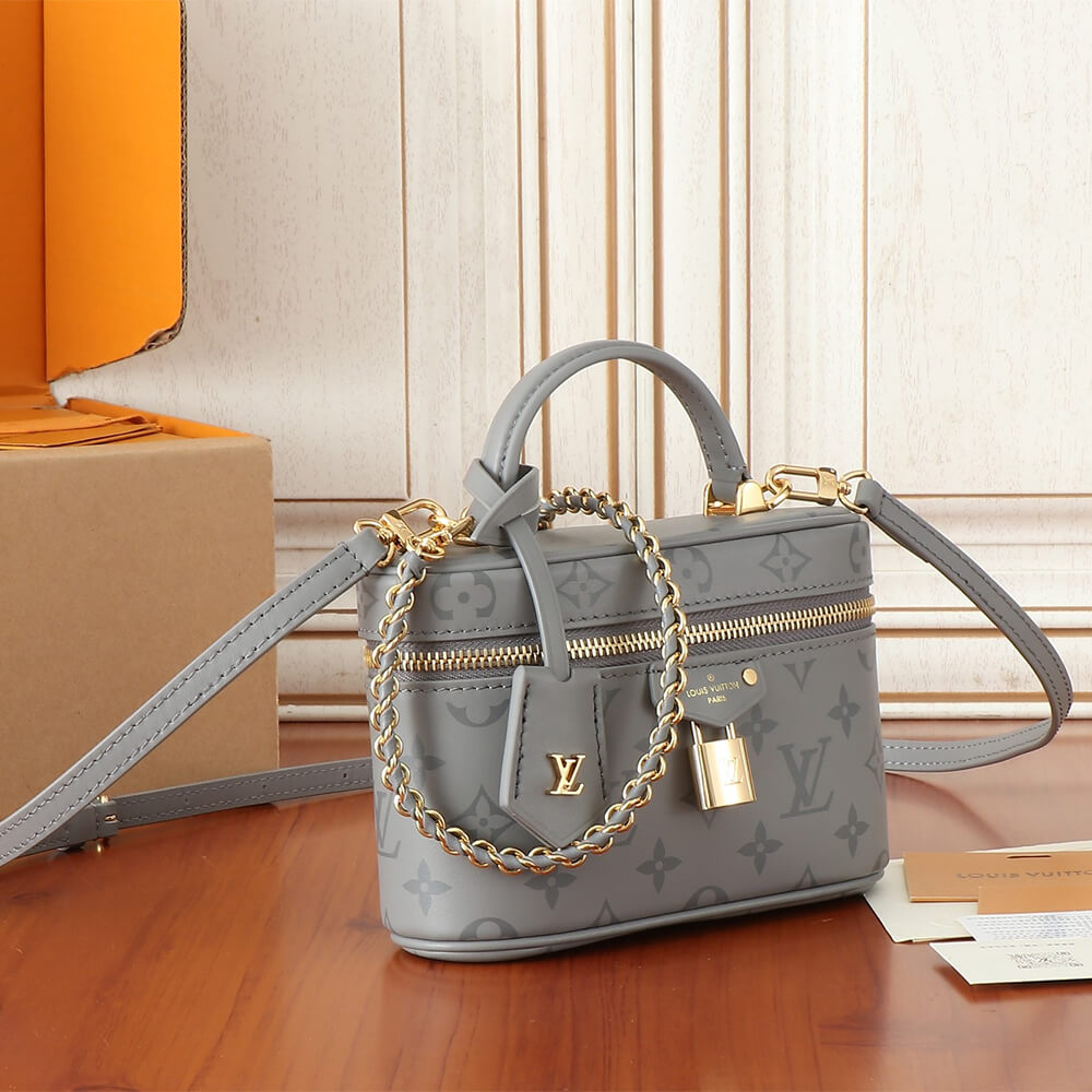 Trianon Gray LV Vanity Chain Pouch - Image 3