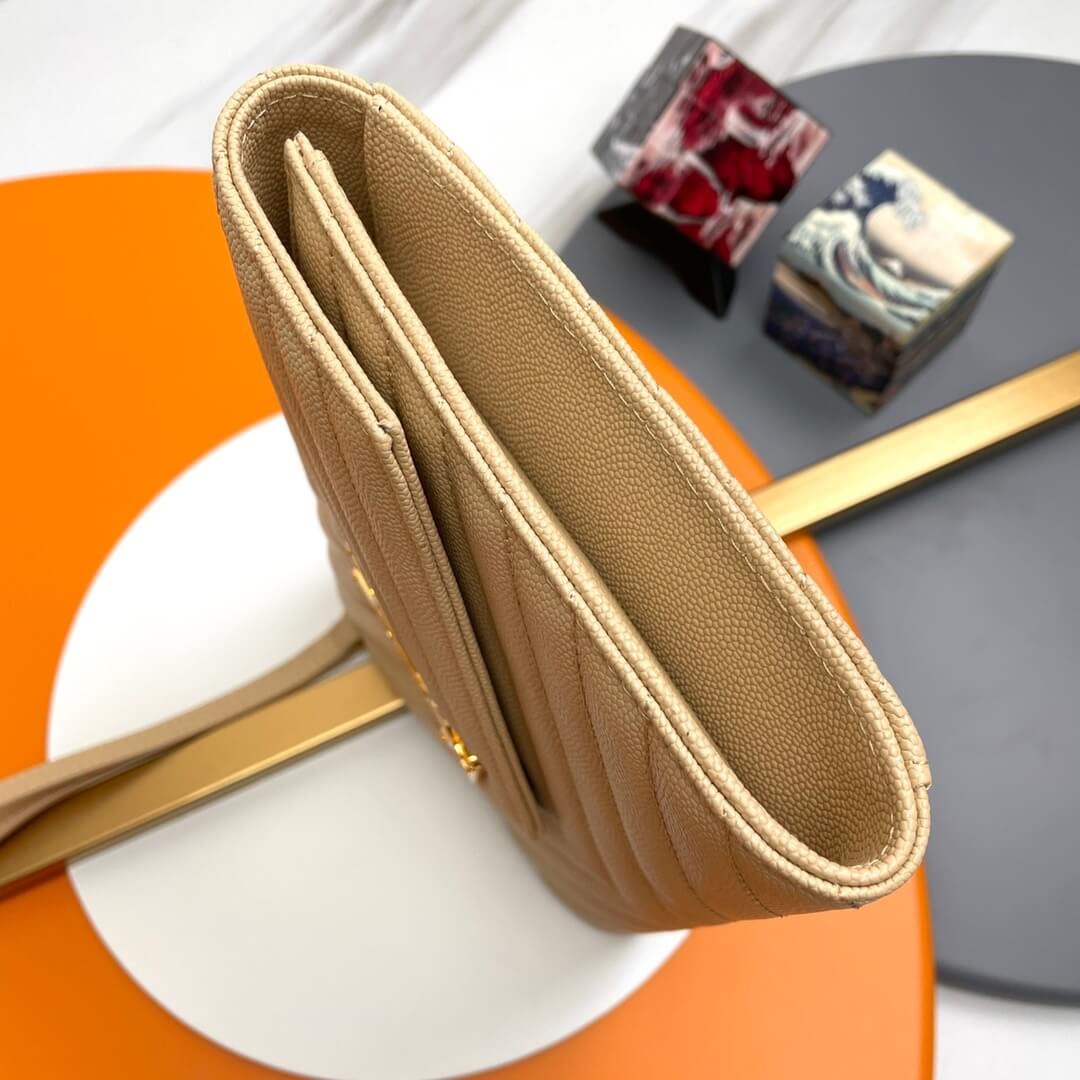 dark YSL CASSANDRE matelasse leather flap clutch - Image 3