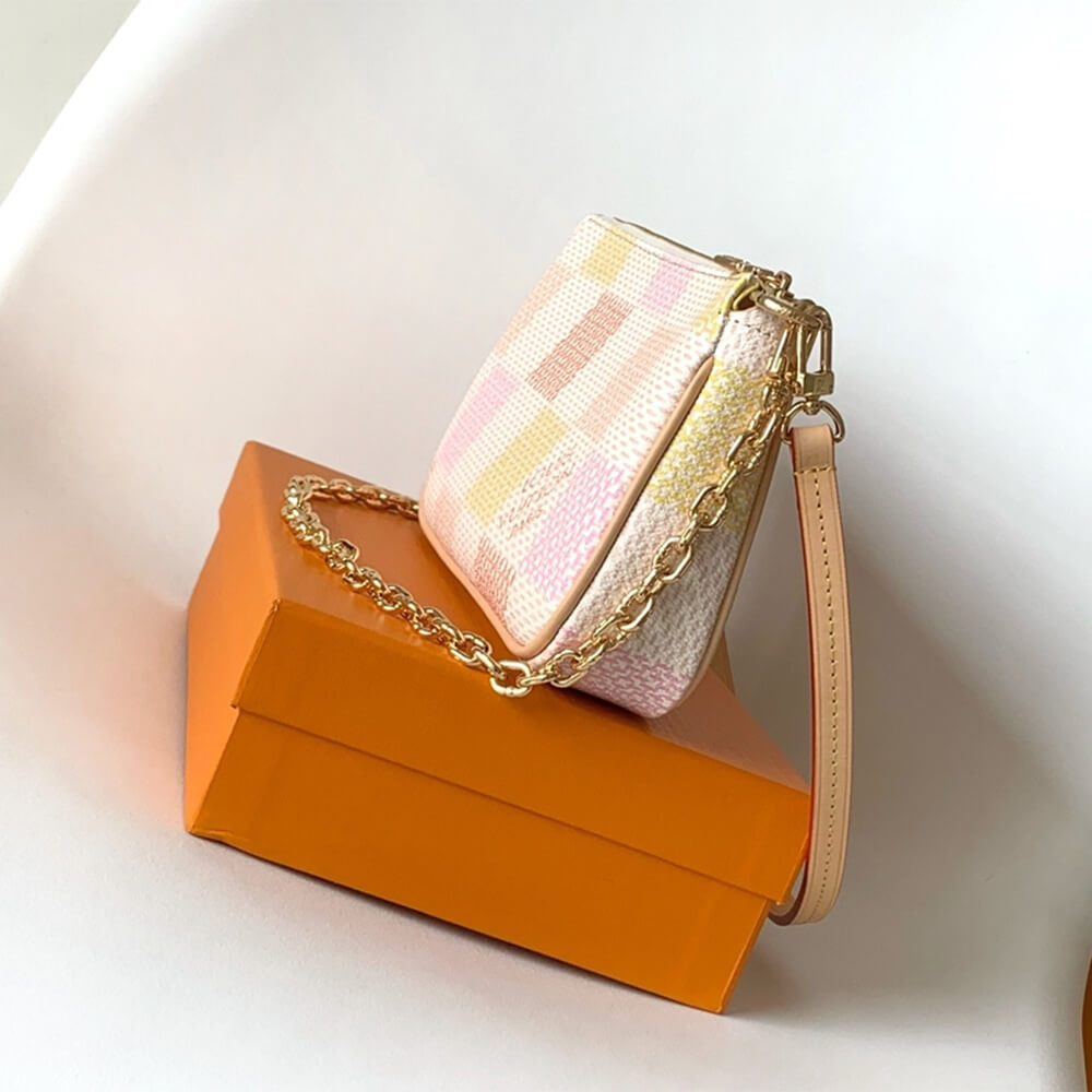 Peach Pink LV Pochette Accessoires - Image 3