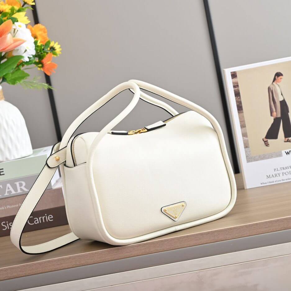 White Prada Darling leather handbag - Image 3