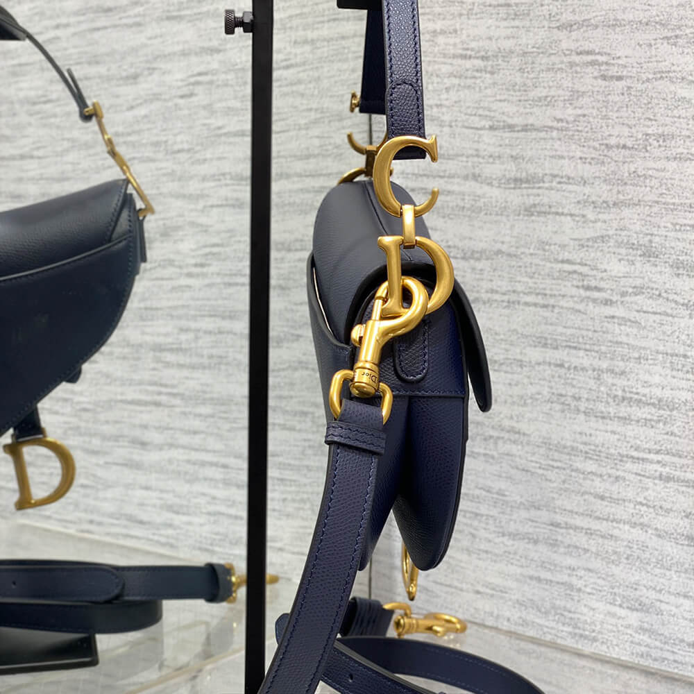 Dior Mini Saddle Bag with Strap - Image 3