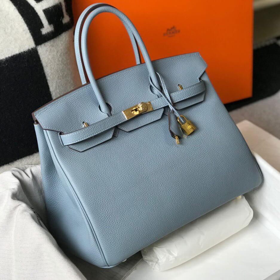 Light Blue Hermes Birkin 35 - Image 3