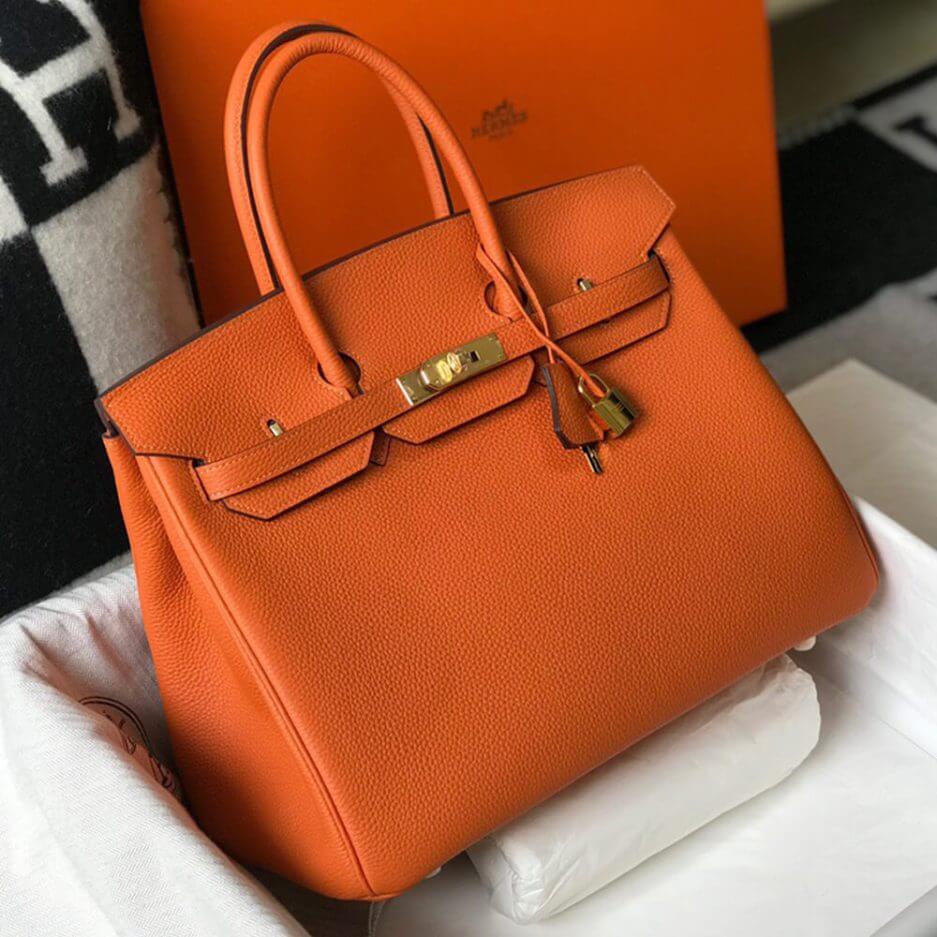 Orange Hermes Birkin 35 - Image 3