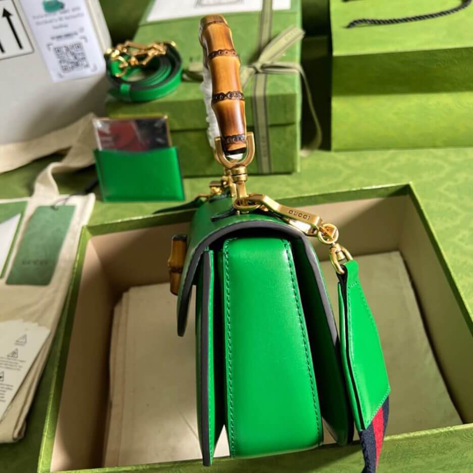 GUCCI BAMBOO 1947 JUMBO GG SMALL TOP HANDLE BAG - Image 3