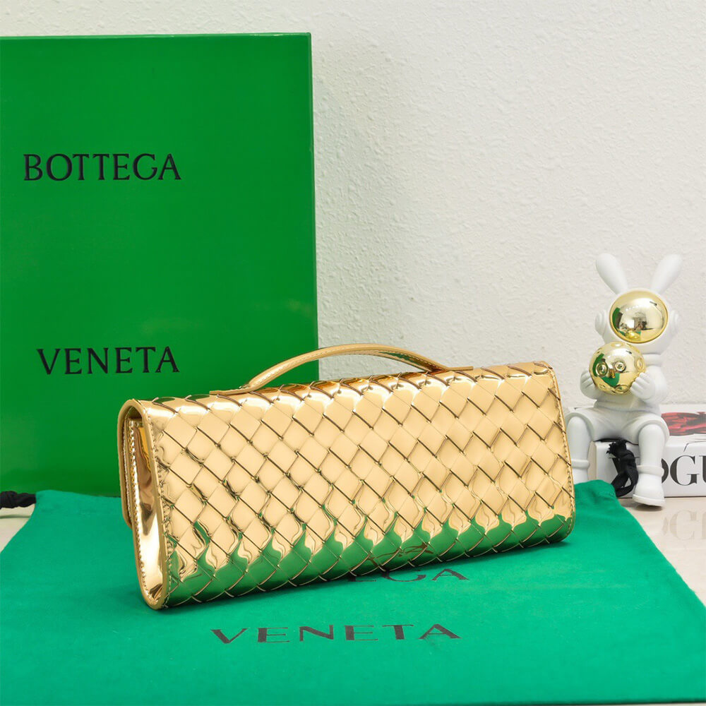 Gold Bottega Veneta Andiamo Clutch (Best
 GRADE) - Image 3