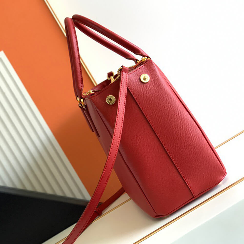 Red Large Prada Galleria Saffiano leather bag - Image 3