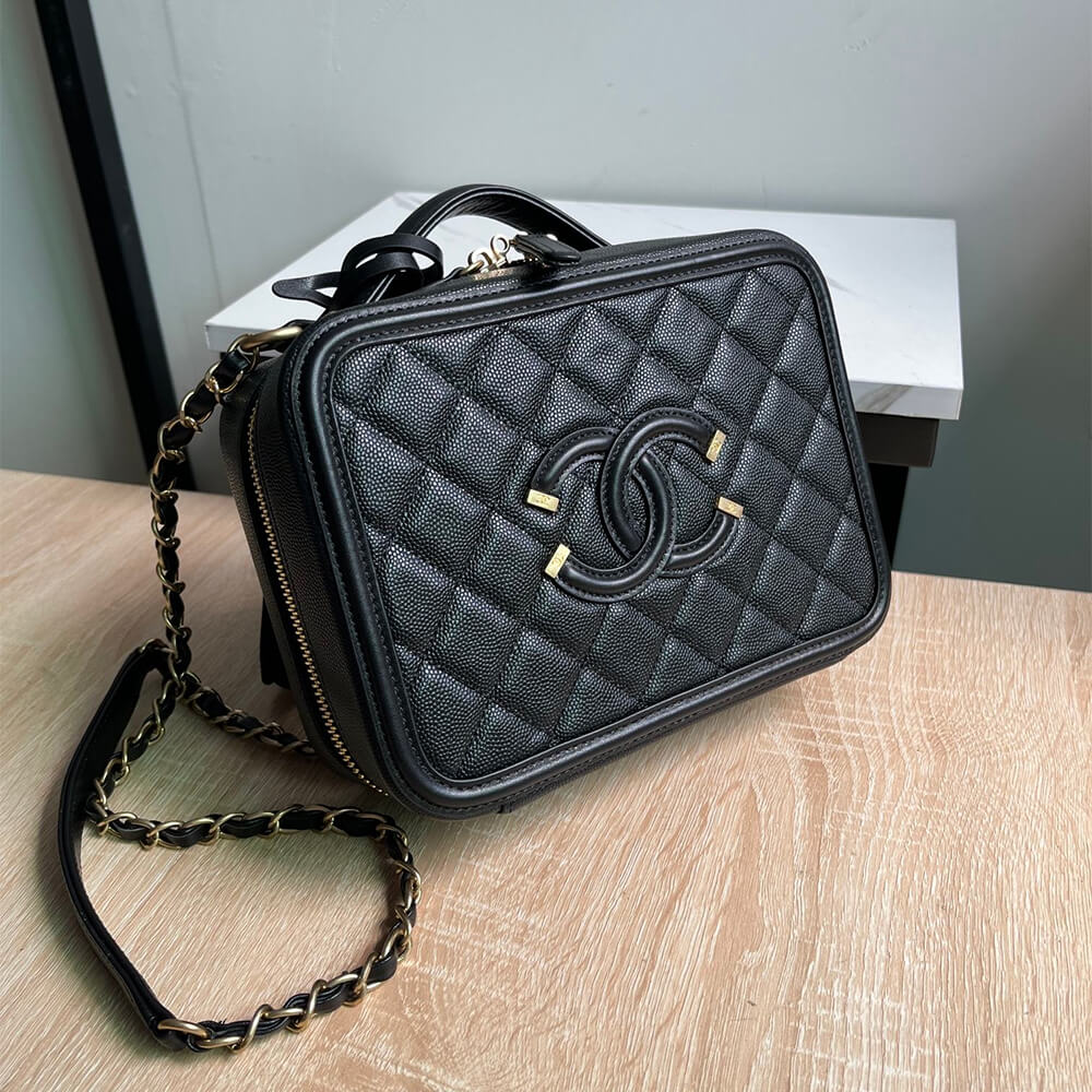 Chanel Medium Filigree Makeup Case - Image 3