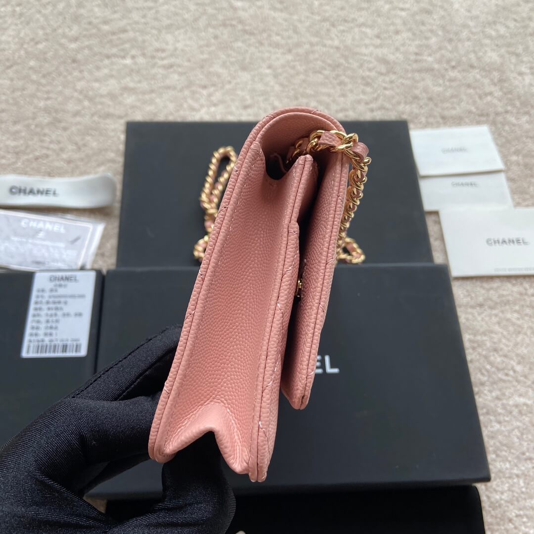 Pink Chanel classic chain wallet (Best
 grade) - Image 3
