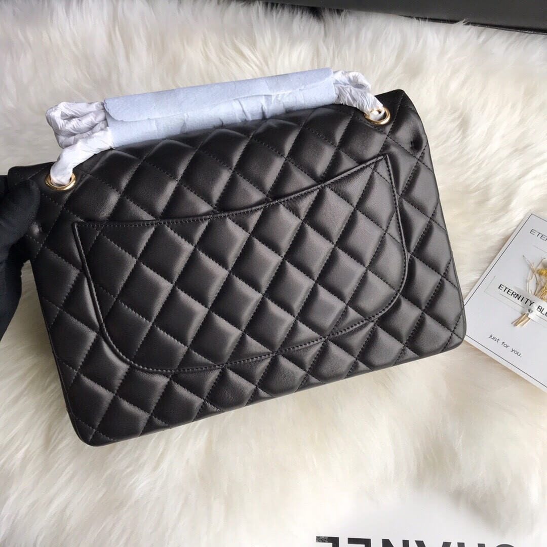 Black CHANEL LARGE CLASSIC HANDBAG (Best
 grade) - Image 3