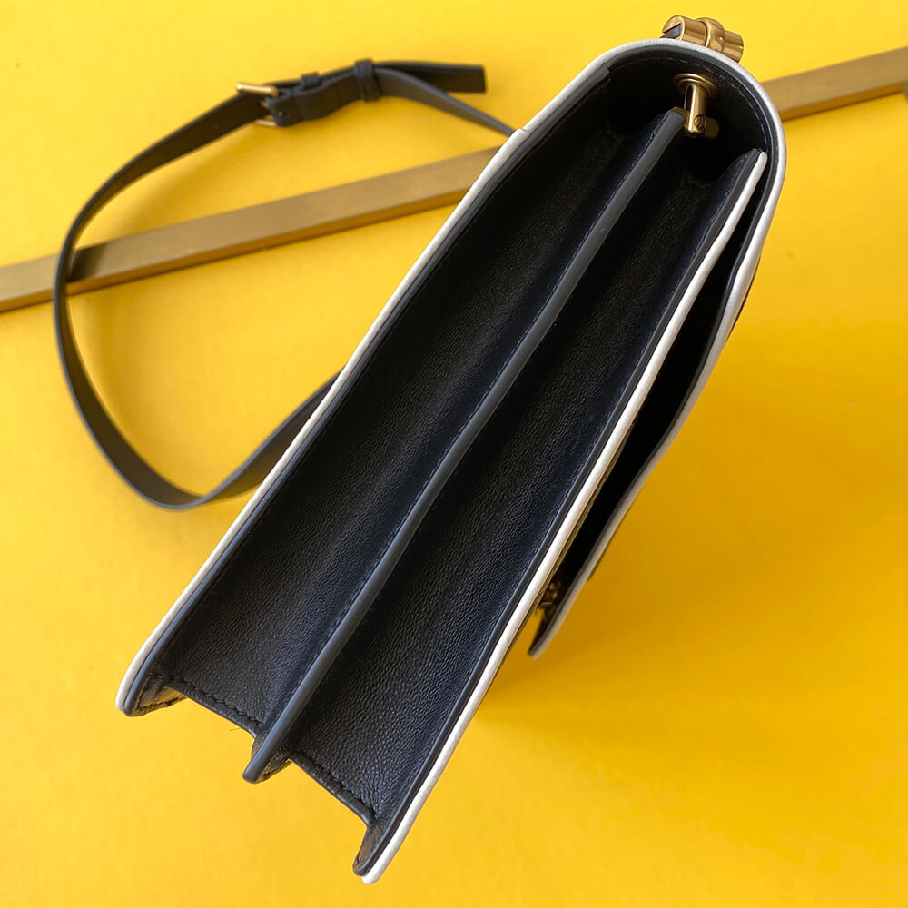 White YSL Quilted Gaby Shoulder Bag - Image 3