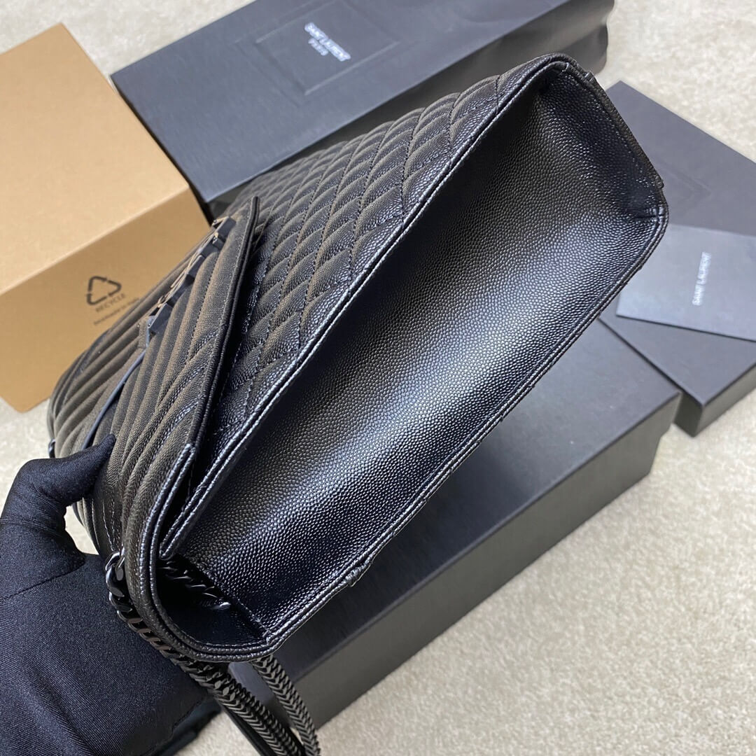 Black YSL Large Envelope Bag - Image 3