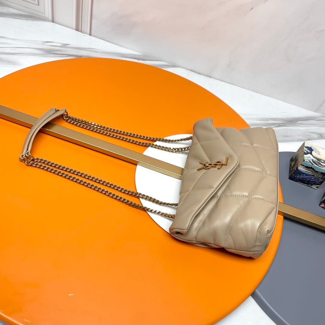 Beige YSL Toy Puffer in lambskin - Image 3