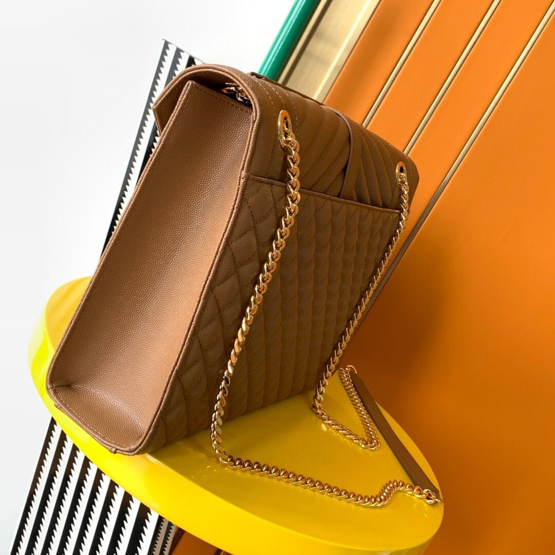 Brown YSL Large Envelope Bag - Image 3