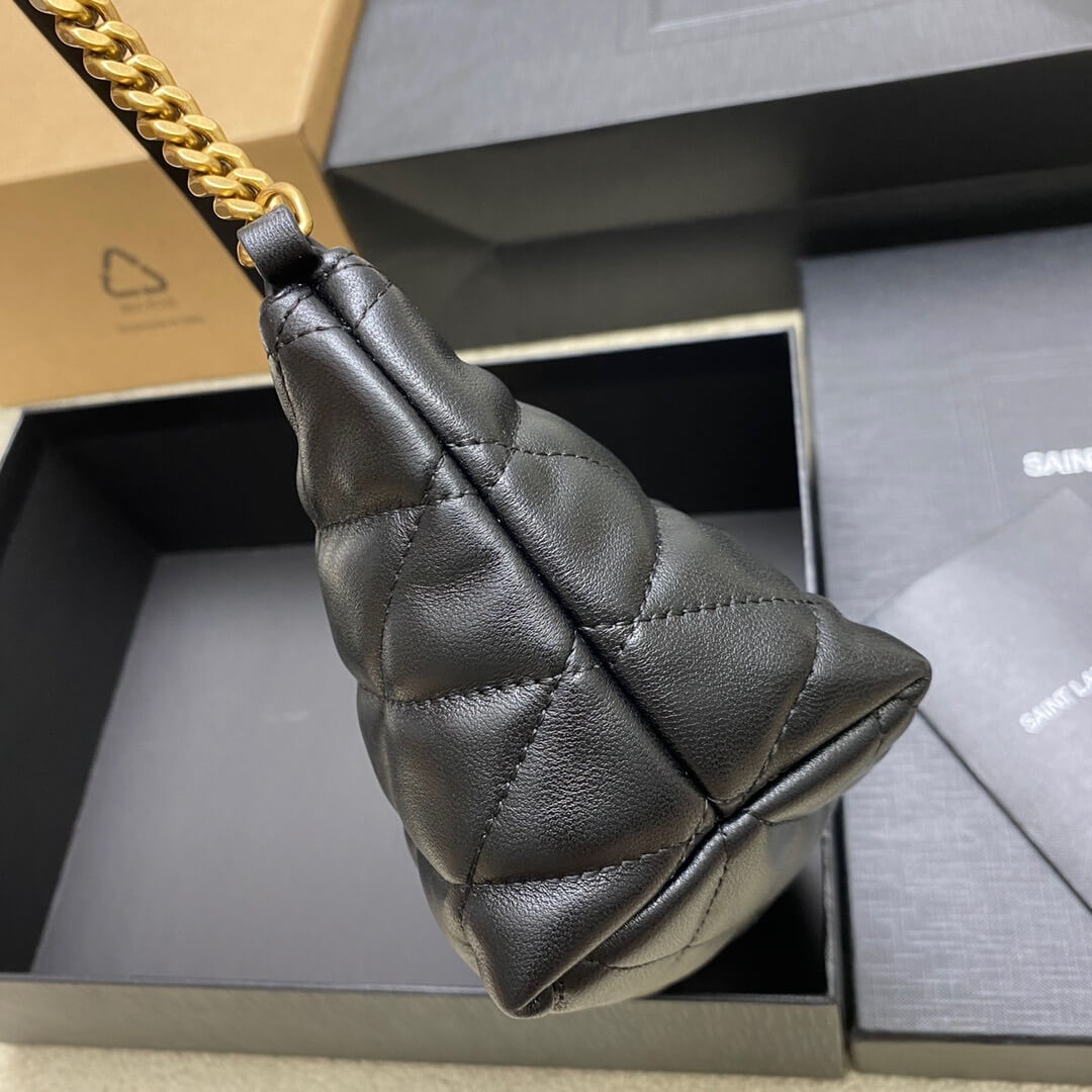 Black YSL MINI BAG IN QUILTED LAMBSKIN - Image 3