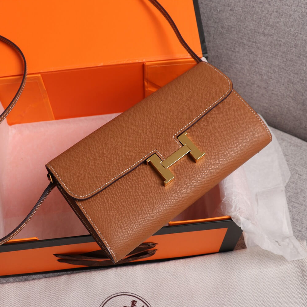 Brown Hermes Constance wallet - Image 3