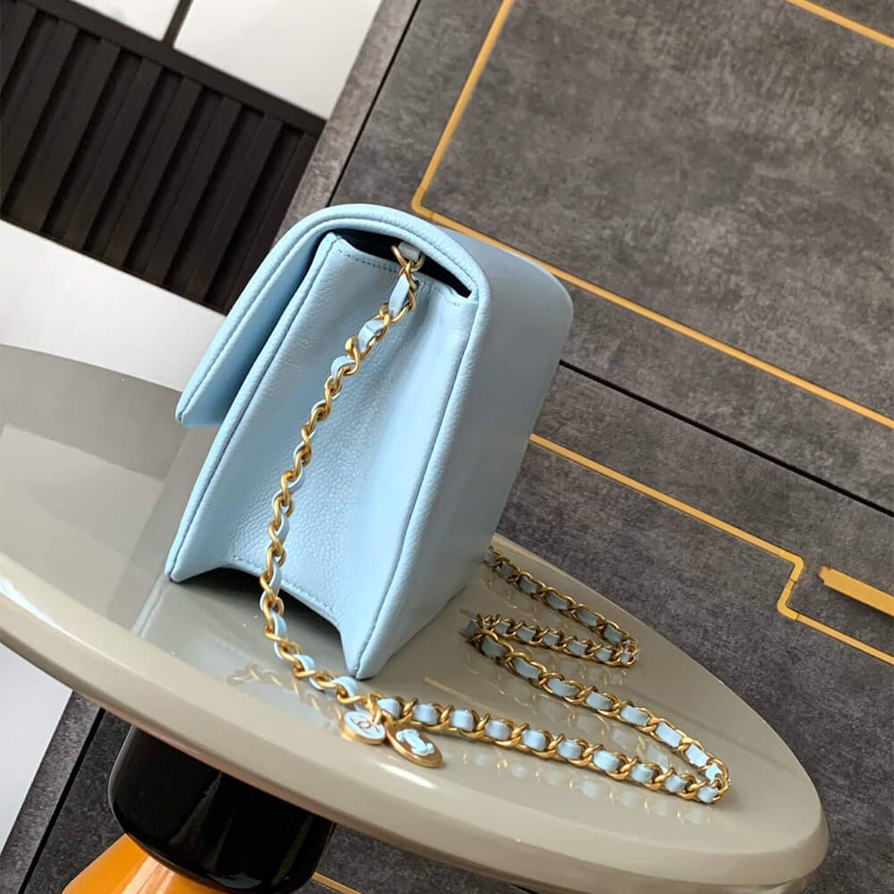 Light Blue CHANEL Small Flap Bag (Best
 grade) - Image 3