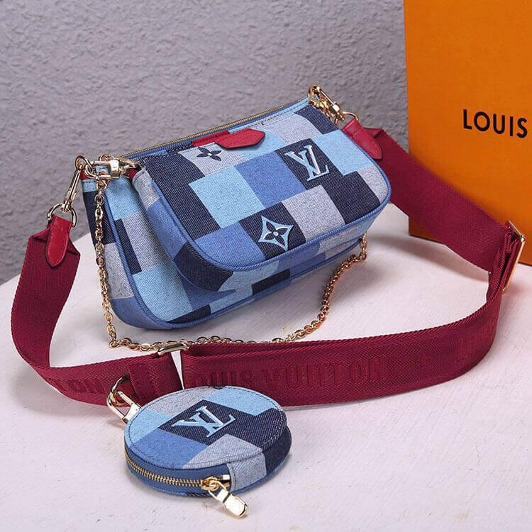 Blue LV Multi Pochette Accessoires - Image 3