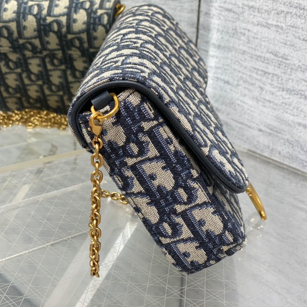 Dior Saddle Pouch with Chain - Image 3