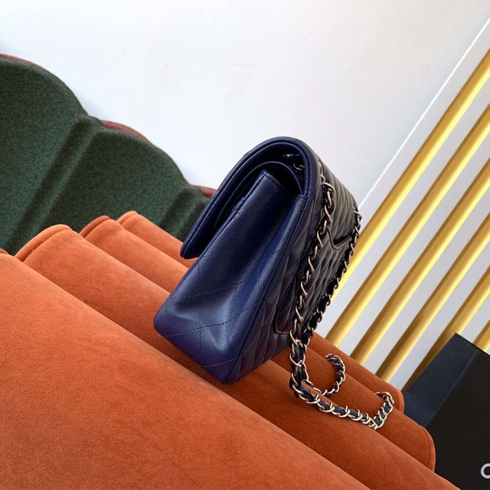 Dark Blue CHANEL CLASSIC 11.12 HANDBAG (Best
 grade) - Image 3