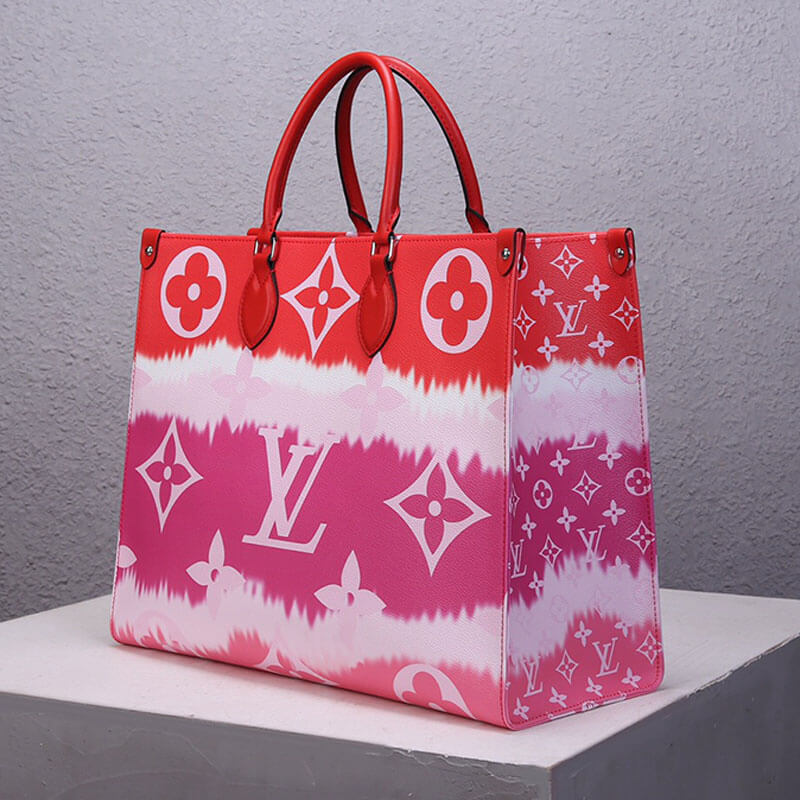 Red LV Escale OnTheGo GM Tote Bag - Image 3