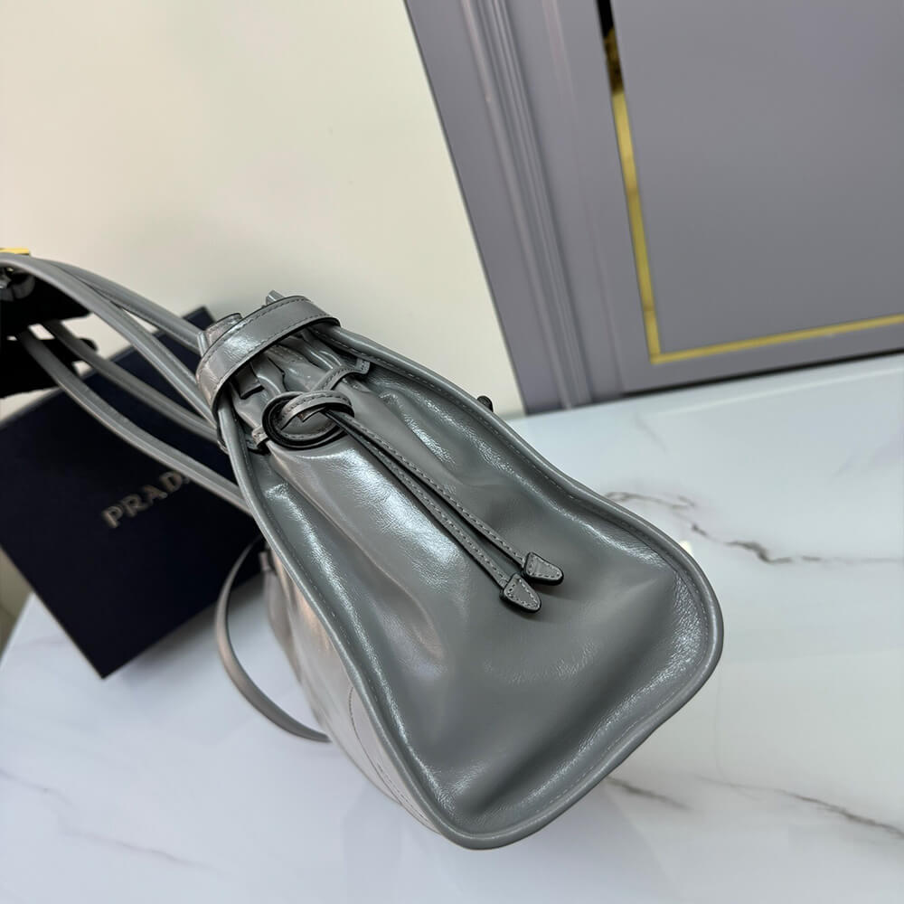 Pewter Prada Large leather handbag (Best
 grade) - Image 3