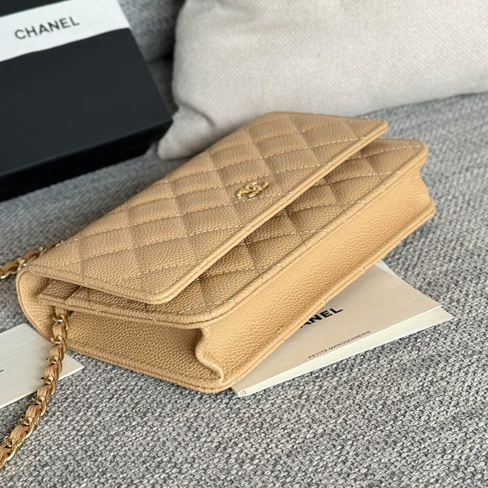 Apricot Chanel classic chain wallet - Image 3
