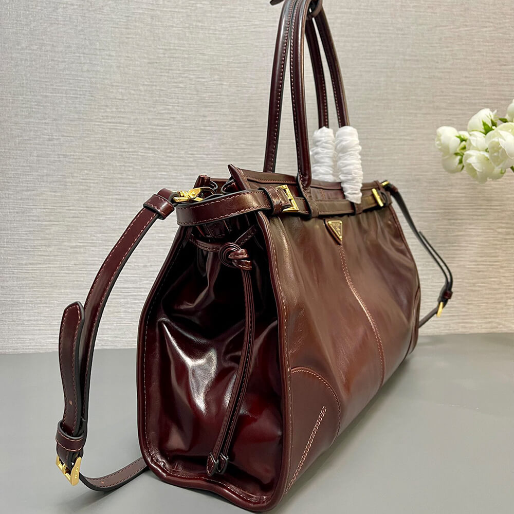 Dark Brown Prada Large leather handbag (Best
 grade) - Image 3