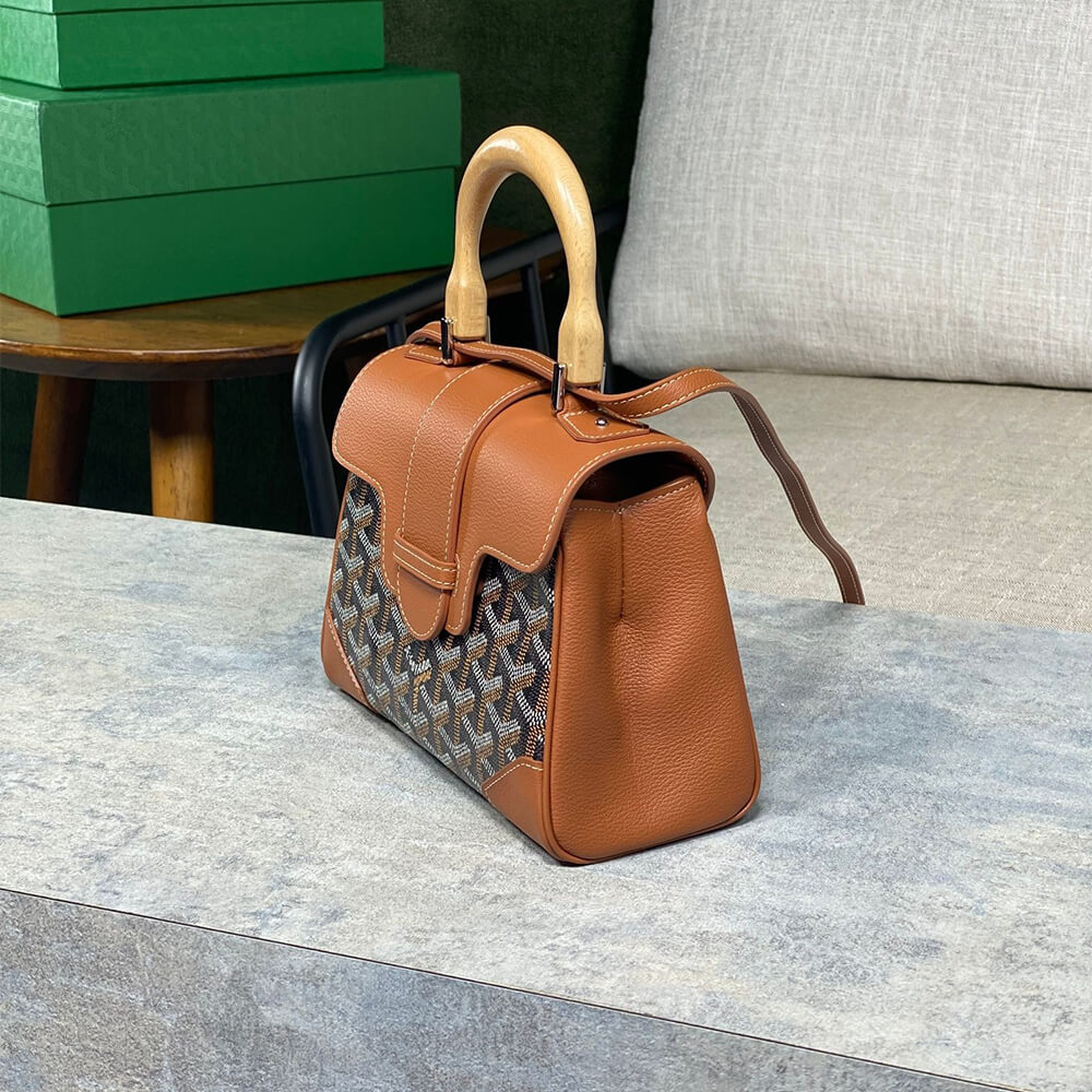 Black & Tan Goyard Saigon Souple Mini Bag - Image 3