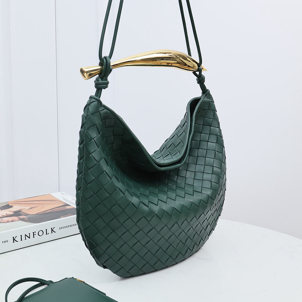 Emerald Green Bottega Veneta Medium Sardine Handbag - Image 3