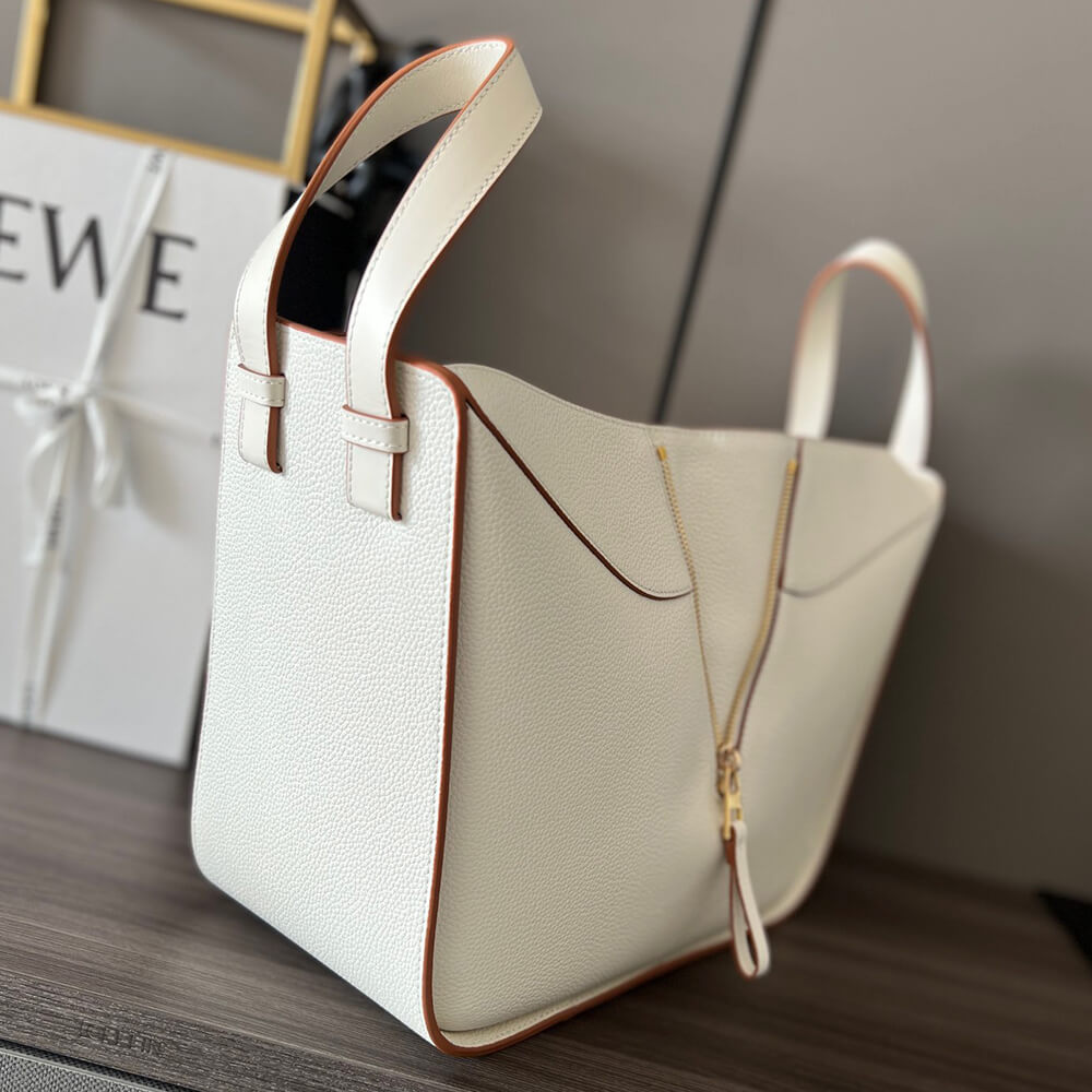 Soft White Loewe Small Hammock bag in soft grained calfskin - Image 3