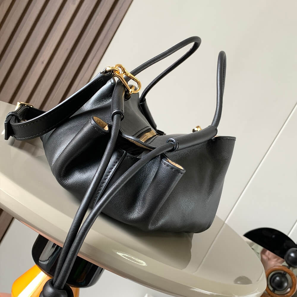 Black Loewe Small Paseo bag in shiny nappa calfskin (Best
 grade) - Image 3