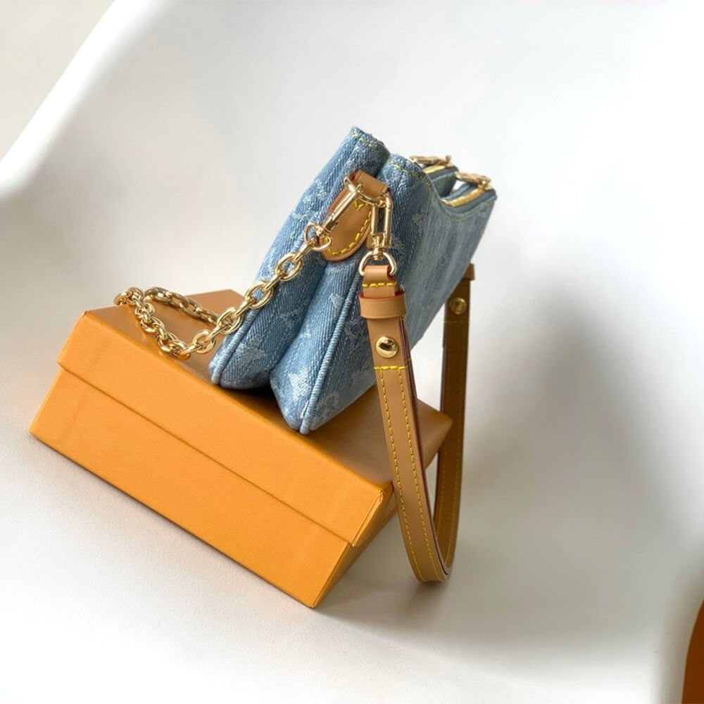 Sky Blue LV Liv Pochette - Image 3